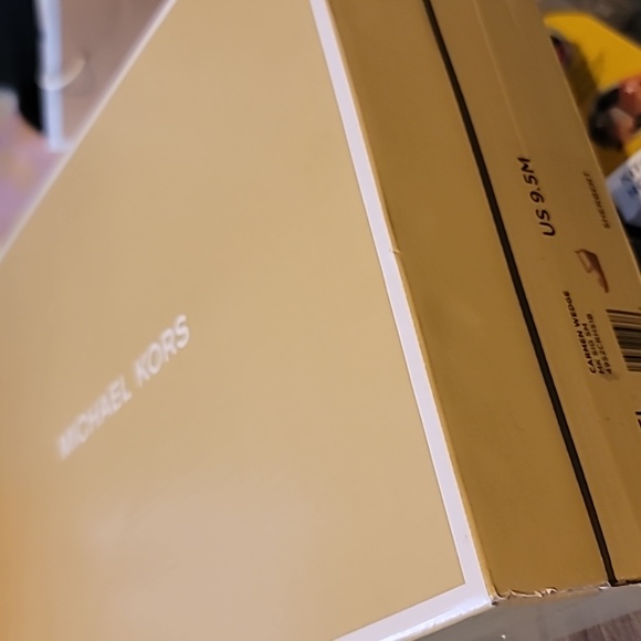 Michael Kors Carmen Logo Faux Leather Wedge Sandal Sherbert - Picture 5 of 5